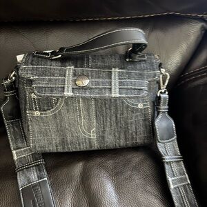 Stylish Black Denim Women Bag True religion